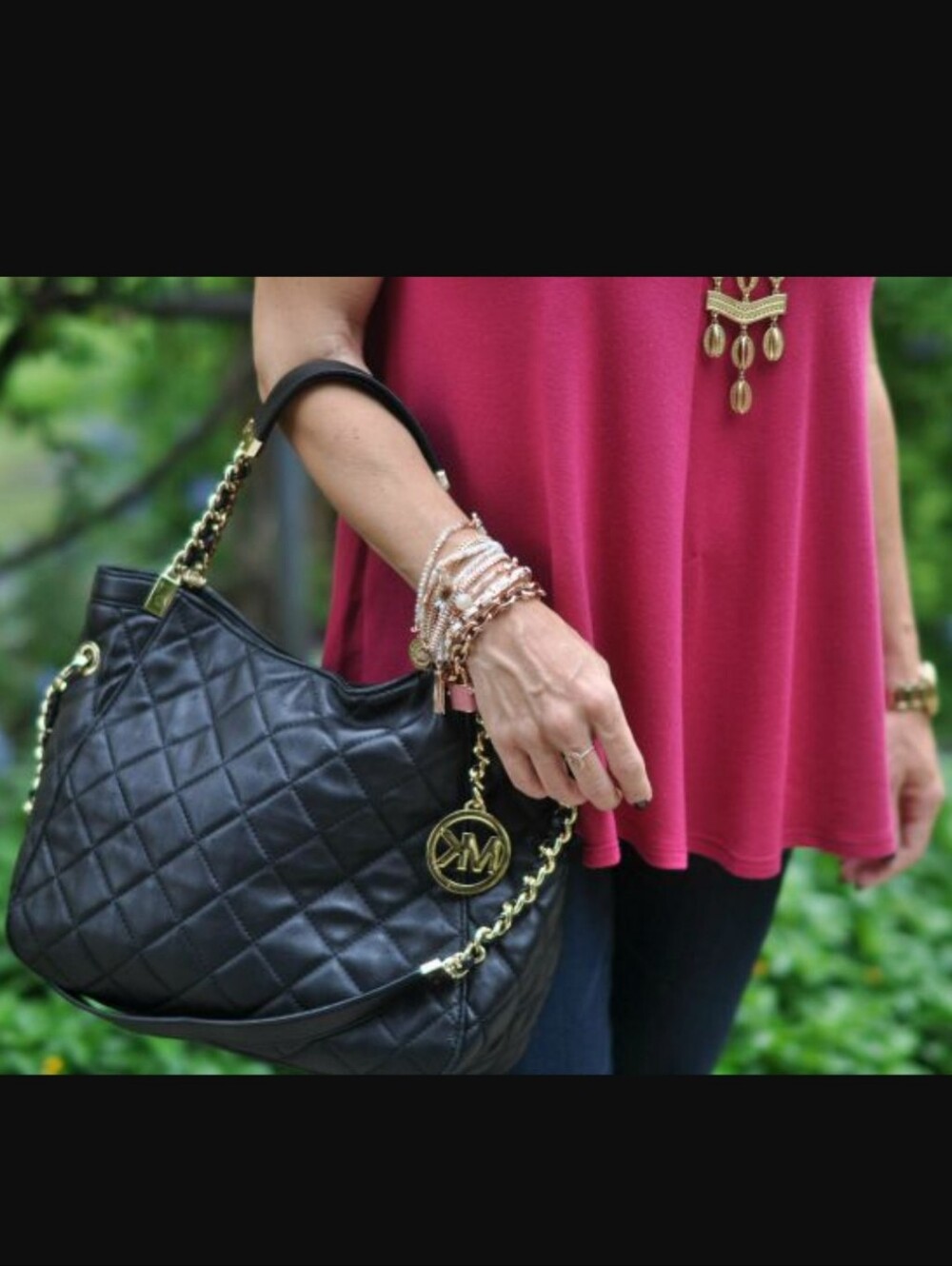 💥Sale💥Michael Kors Quilted Susannah Medium Leather Shoulder Tote - Picture 2 of 13